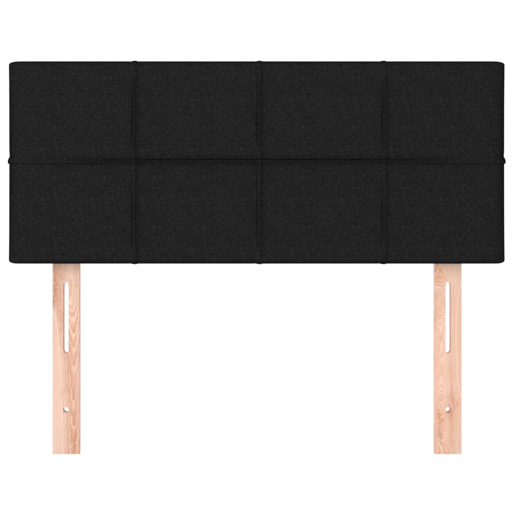 vidaXL Tăblie de pat, negru, 100x5x78/88 cm, textil vidaXL Tăblie de pat, negru, 100x5x78/88 cm, textil