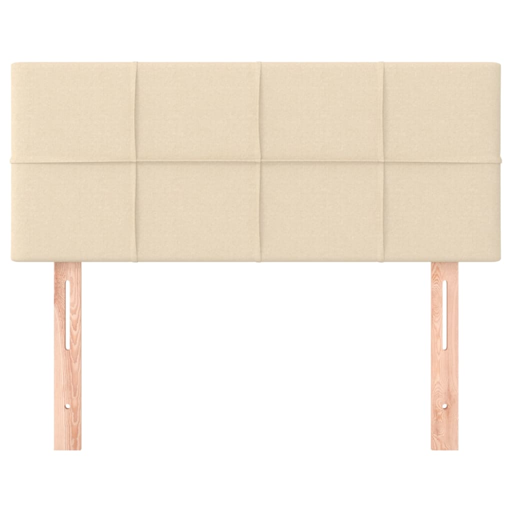 vidaXL Tăblie de pat, crem, 100x5x78/88 cm, textil