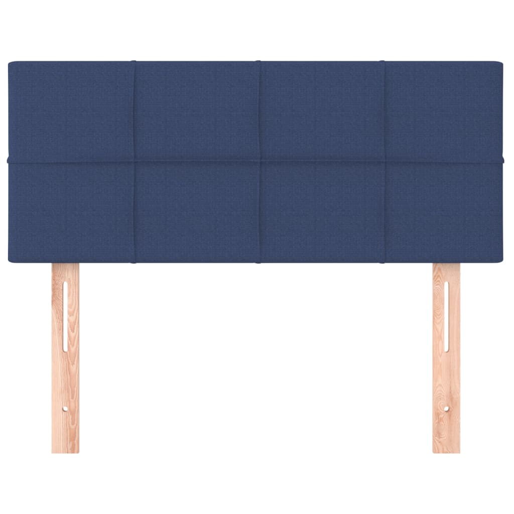 vidaXL Tăblie de pat, albastru, 100x5x78/88 cm, textil