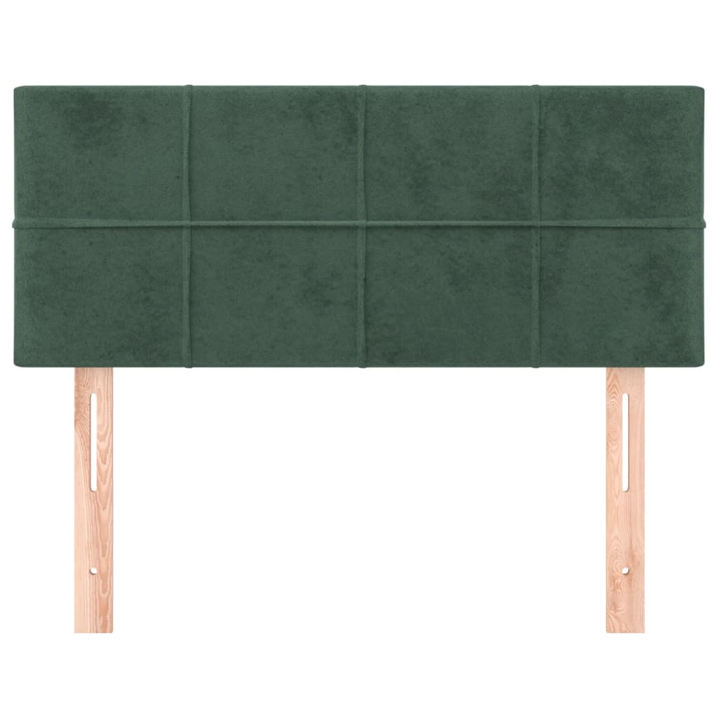 vidaXL Tăblie de pat, verde închis, 100x5x78/88 cm, catifea vidaXL Tăblie de pat, verde închis, 100x5x78/88 cm, catifea