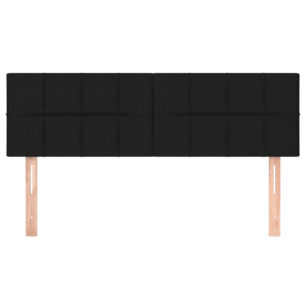 vidaXL Tăblii de pat, 2 buc., negru, 72x5x78/88 cm, țesătură vidaXL Tăblii de pat, 2 buc., negru, 72x5x78/88 cm, țesătură