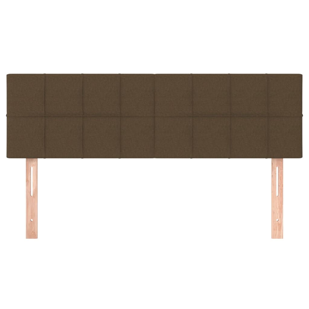 vidaXL Tăblii de pat, 2 buc., maro închis, 72x5x78/88 cm, textil vidaXL Tăblii de pat, 2 buc., maro închis, 72x5x78/88 cm, textil