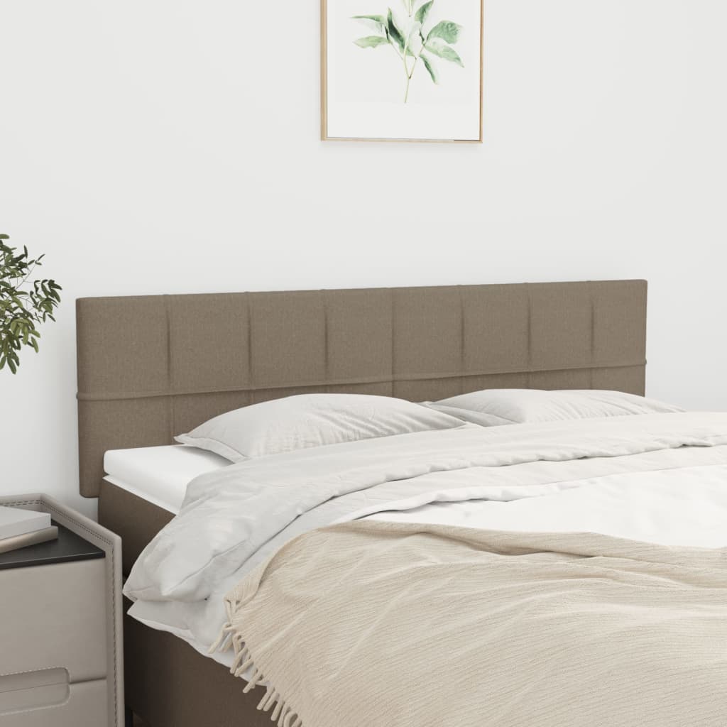 vidaXL Tăblii de pat, 2 buc., gri taupe, 72x5x78/88 cm, textil vidaXL Tăblii de pat, 2 buc., gri taupe, 72x5x78/88 cm, textil