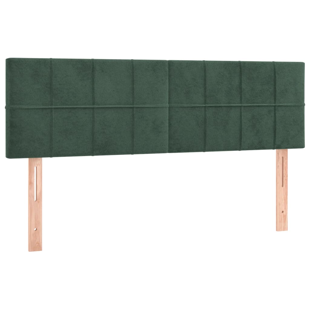 vidaXL Tăblii de pat, 2 buc., verde închis, 72x5x78/88 cm, catifea vidaXL Tăblii de pat, 2 buc., verde închis, 72x5x78/88 cm, catifea
