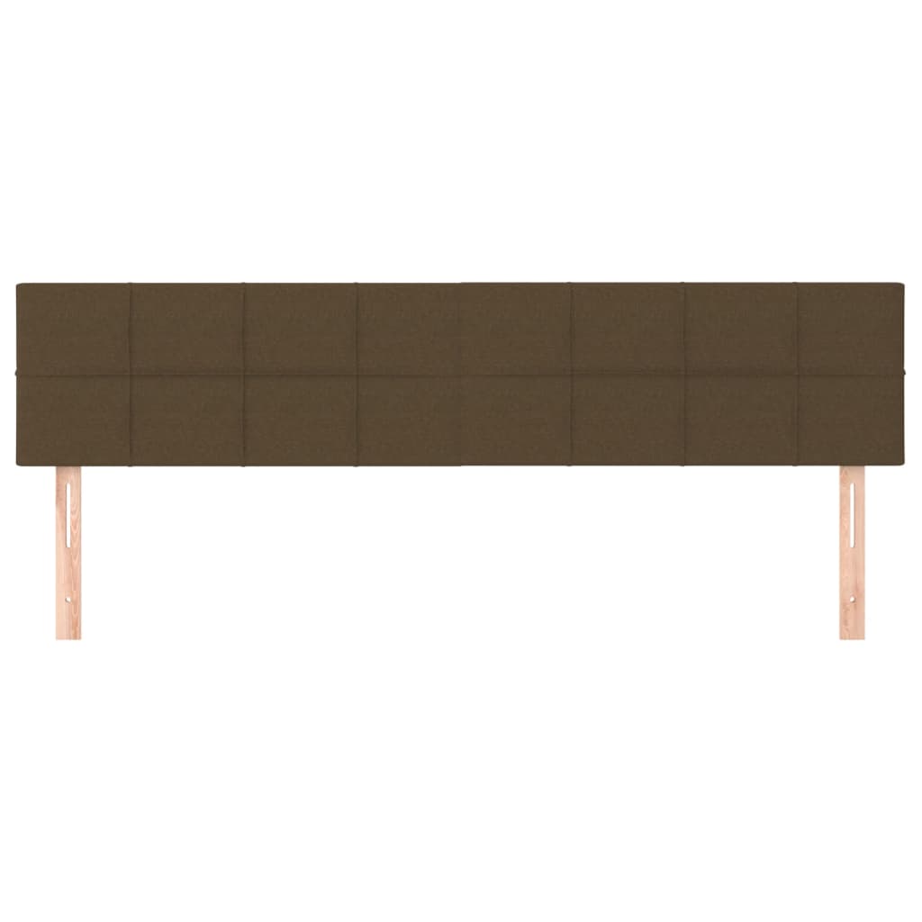 vidaXL Tăblii de pat, 2 buc, maro închis, 80x5x78/88 cm, textil