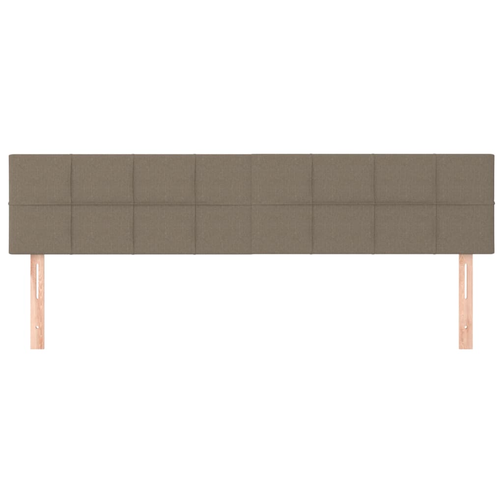 vidaXL Tăblii de pat, 2 buc, gri taupe, 80x5x78/88 cm, textil vidaXL Tăblii de pat, 2 buc, gri taupe, 80x5x78/88 cm, textil