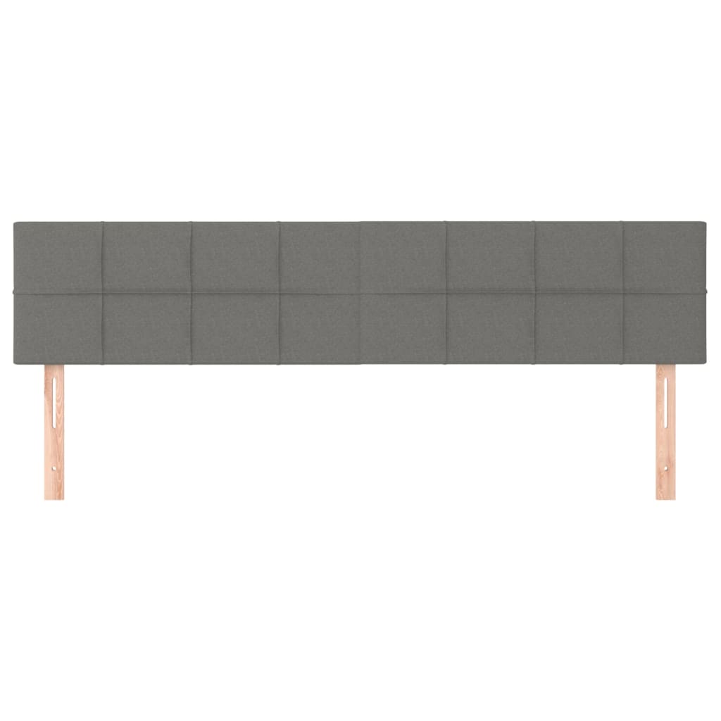 vidaXL Tăblii de pat, 2 buc, gri închis, 90x5x78/88 cm, textil vidaXL Tăblii de pat, 2 buc, gri închis, 90x5x78/88 cm, textil