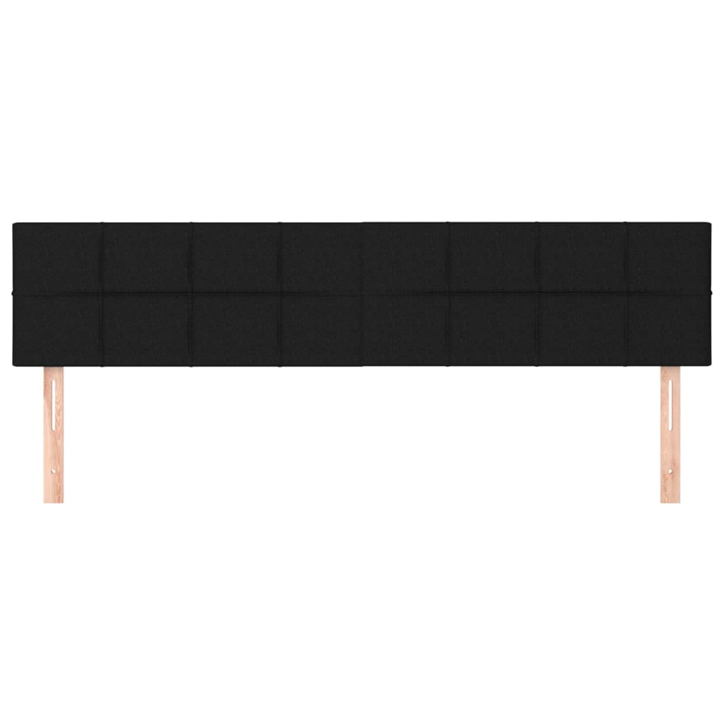 vidaXL Tăblii de pat, 2 buc, negru, 90x5x78/88 cm, textil