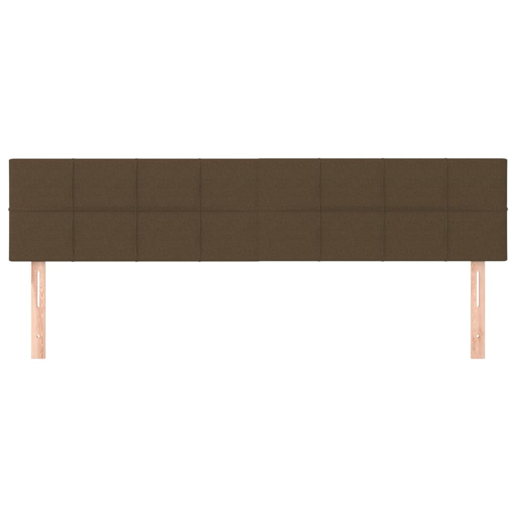 vidaXL Tăblii de pat, 2 buc, maro închis, 90x5x78/88 cm, textil