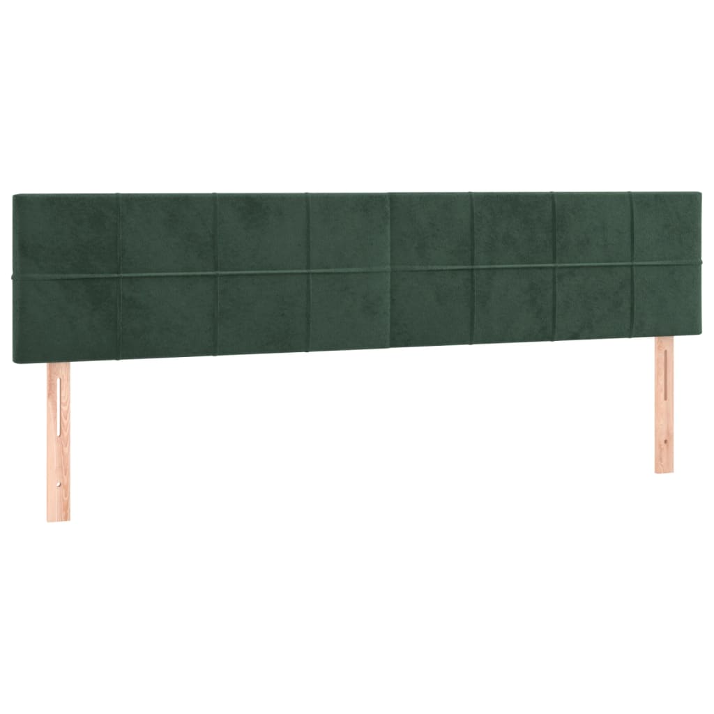 vidaXL Tăblii de pat, 2 buc, verde închis, 90x5x78/88 cm, catifea vidaXL Tăblii de pat, 2 buc, verde închis, 90x5x78/88 cm, catifea