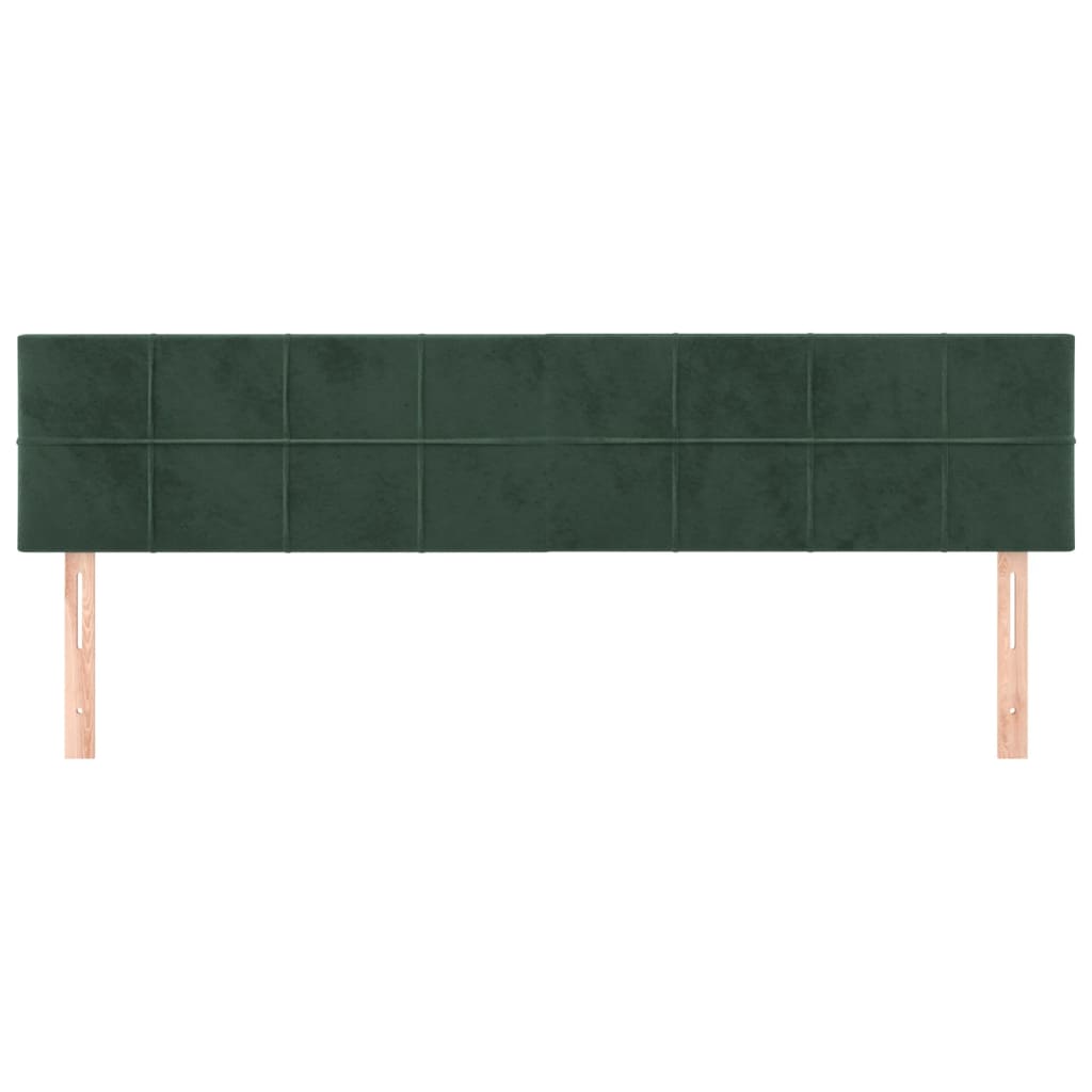 vidaXL Tăblii de pat, 2 buc, verde închis, 90x5x78/88 cm, catifea vidaXL Tăblii de pat, 2 buc, verde închis, 90x5x78/88 cm, catifea