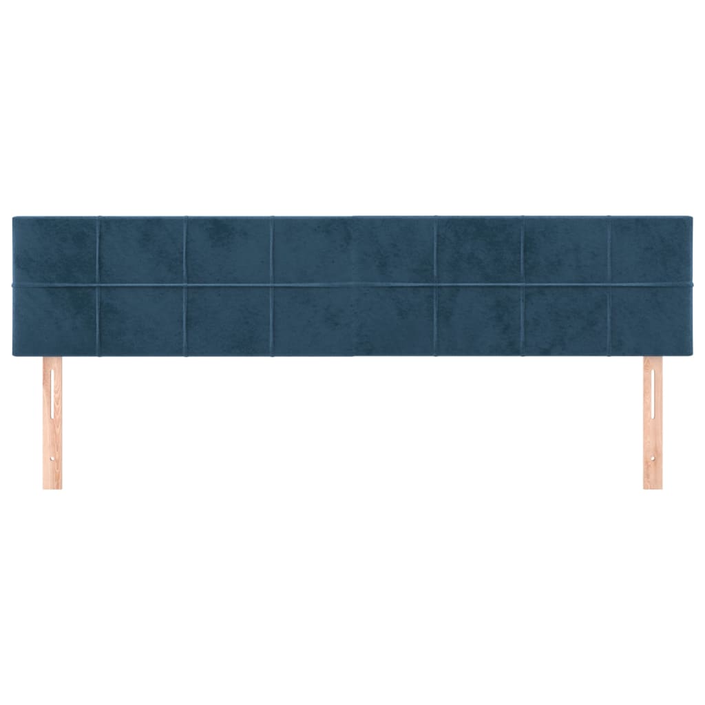 vidaXL Tăblii de pat, 2 buc, albastru închis, 90x5x78/88 cm, catifea vidaXL Tăblii de pat, 2 buc, albastru închis, 90x5x78/88 cm, catifea
