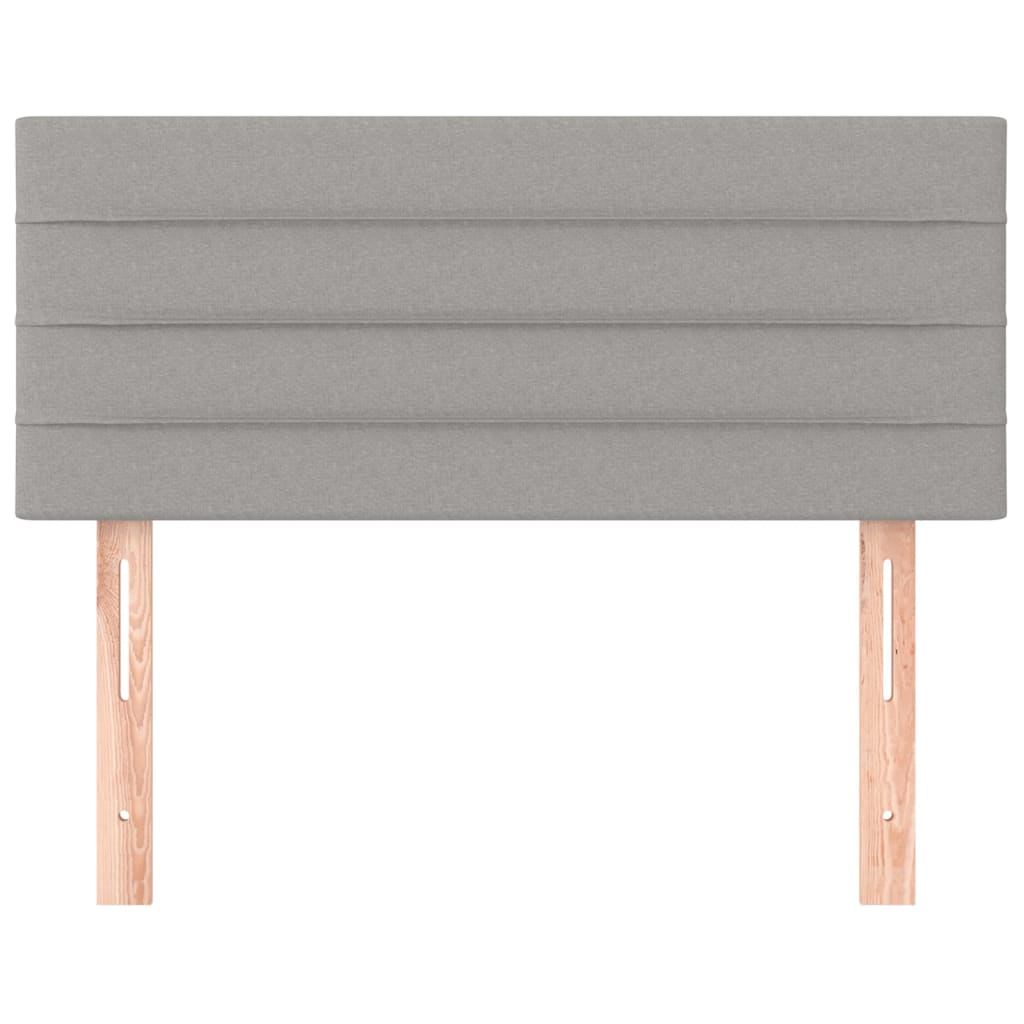 vidaXL Tăblie de pat, gri deschis, 80x5x78/88 cm, textil