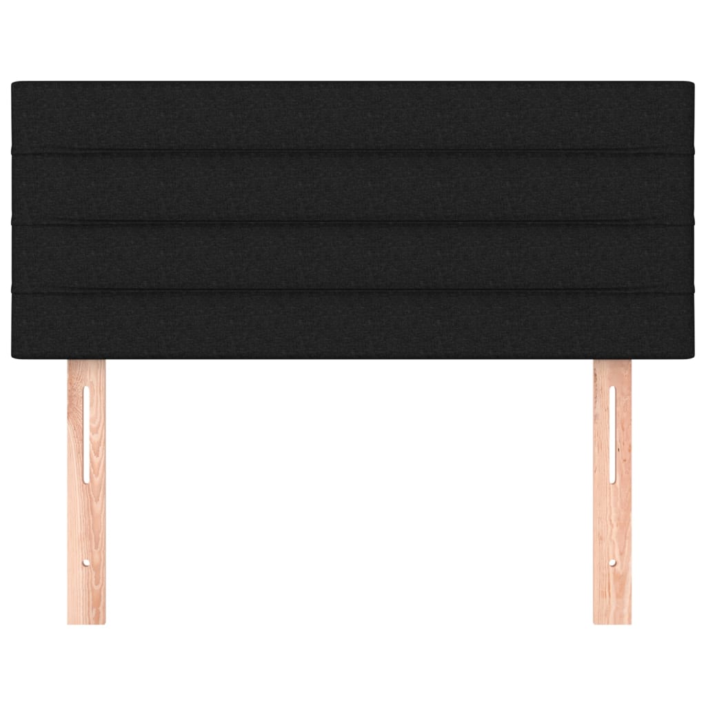 vidaXL Tăblie de pat, negru, 80x5x78/88 cm, textil