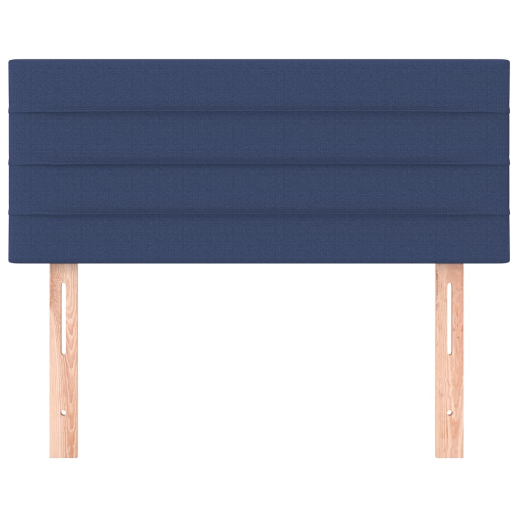 vidaXL Tăblie de pat, albastru, 80x5x78/88 cm, textil