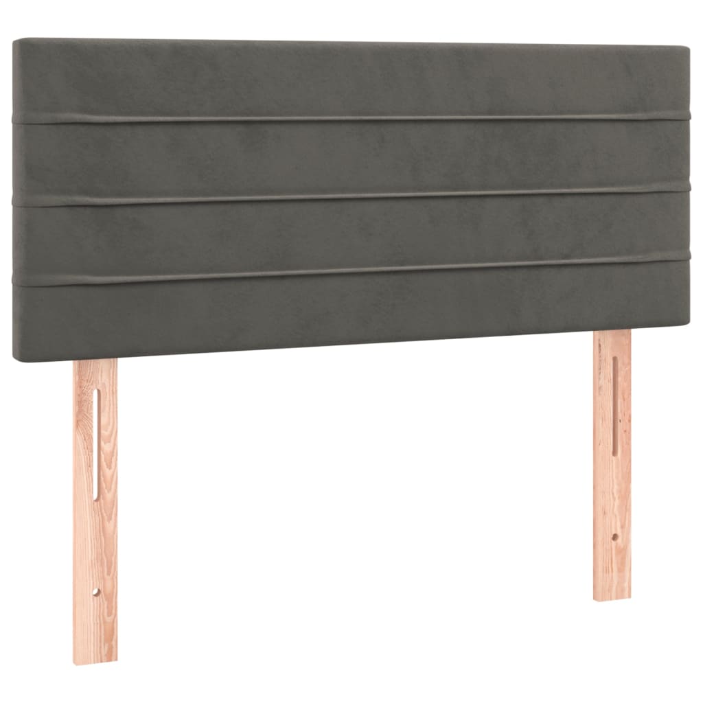 vidaXL Tăblie de pat, gri închis, 80x5x78/88 cm, catifea vidaXL Tăblie de pat, gri închis, 80x5x78/88 cm, catifea