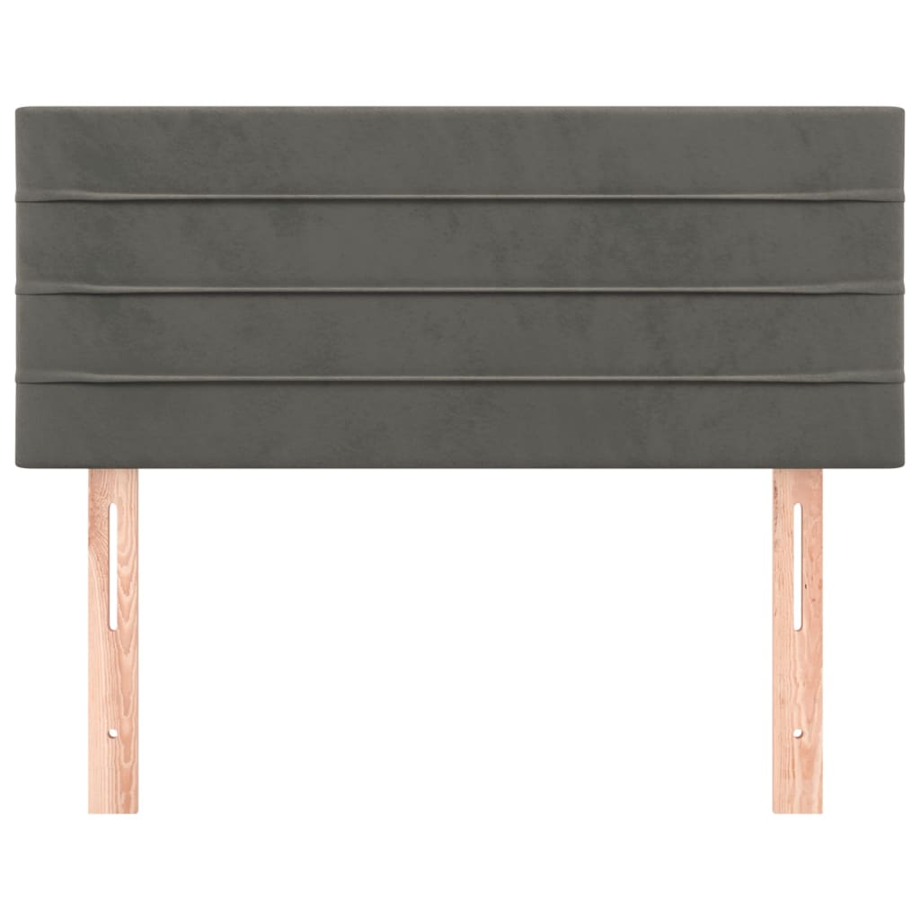 vidaXL Tăblie de pat, gri închis, 80x5x78/88 cm, catifea vidaXL Tăblie de pat, gri închis, 80x5x78/88 cm, catifea
