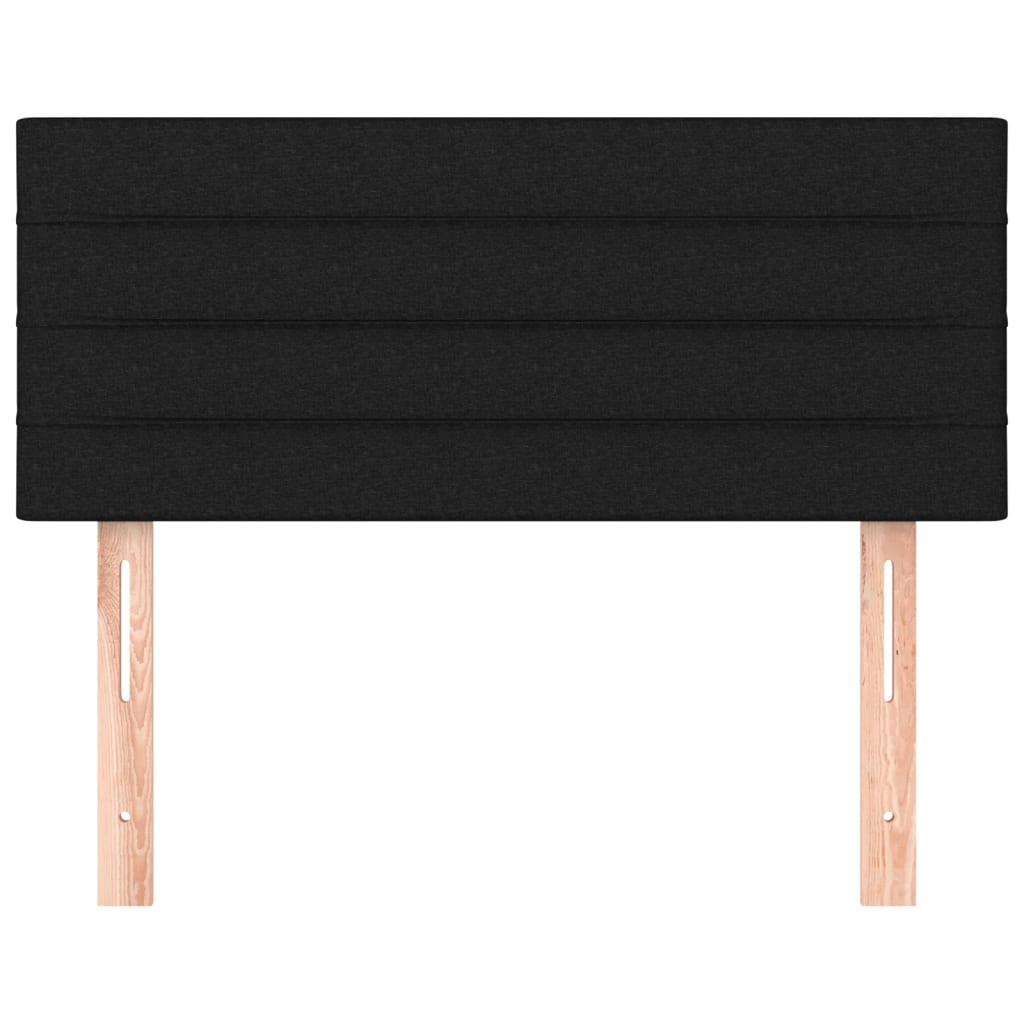 vidaXL Tăblie de pat, negru, 90x5x78/88 cm, textil