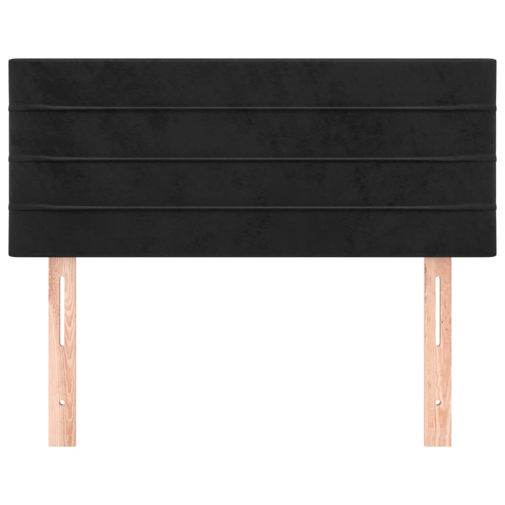 vidaXL Tăblie de pat, negru, 90x5x78/88 cm, catifea