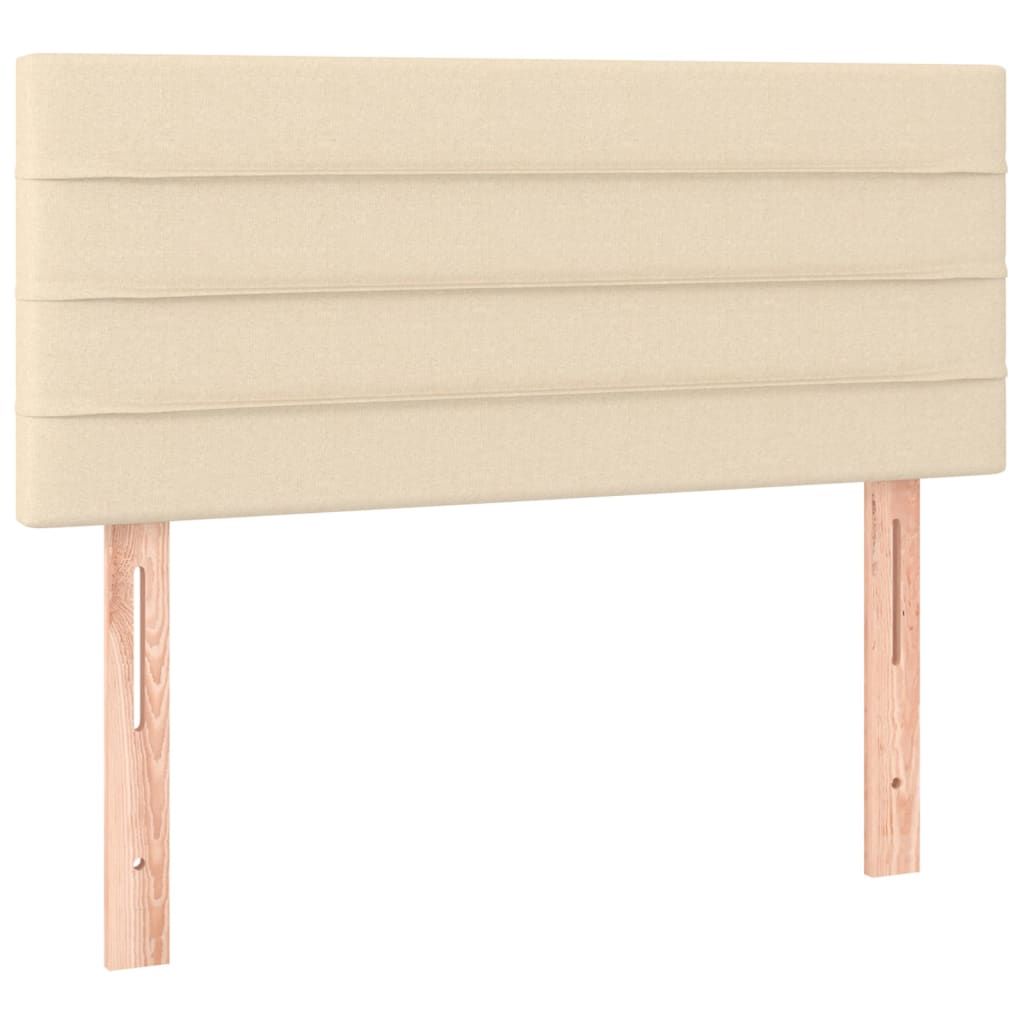 vidaXL Tăblie de pat, crem, 100x5x78/88 cm, textil