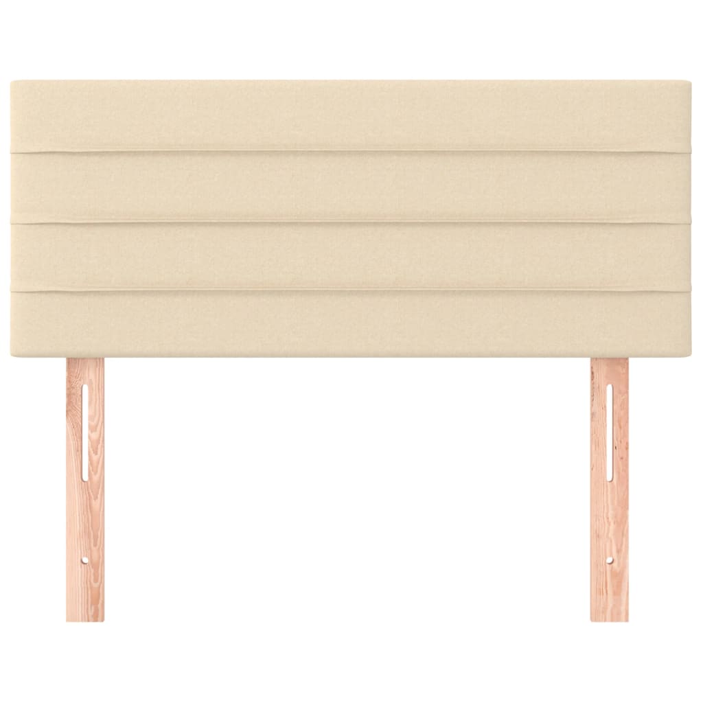 vidaXL Tăblie de pat, crem, 100x5x78/88 cm, textil
