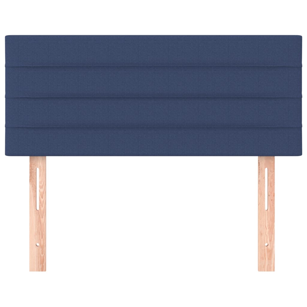 vidaXL Tăblie de pat, albastru, 100x5x78/88 cm, textil