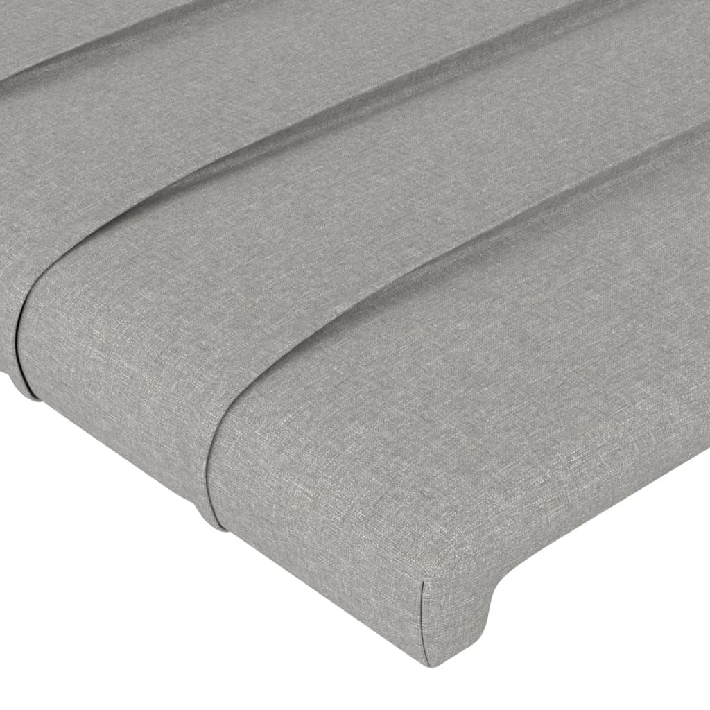 vidaXL Tăblii de pat, 2 buc., gri deschis, 72x5x78/88 cm, textil vidaXL Tăblii de pat, 2 buc., gri deschis, 72x5x78/88 cm, textil