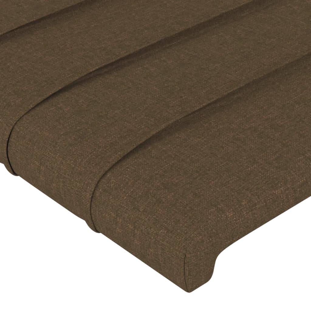 vidaXL Tăblii de pat, 2 buc., maro închis, 72x5x78/88 cm, textil vidaXL Tăblii de pat, 2 buc., maro închis, 72x5x78/88 cm, textil