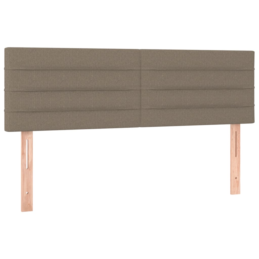 vidaXL Tăblii de pat, 2 buc., gri taupe, 72x5x78/88 cm, textil vidaXL Tăblii de pat, 2 buc., gri taupe, 72x5x78/88 cm, textil