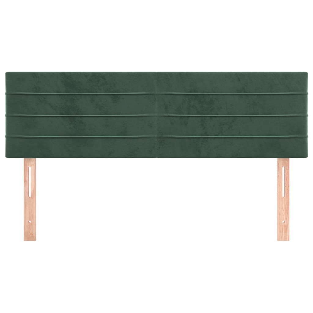 vidaXL Tăblii de pat, 2 buc., verde închis, 72x5x78/88 cm, catifea vidaXL Tăblii de pat, 2 buc., verde închis, 72x5x78/88 cm, catifea