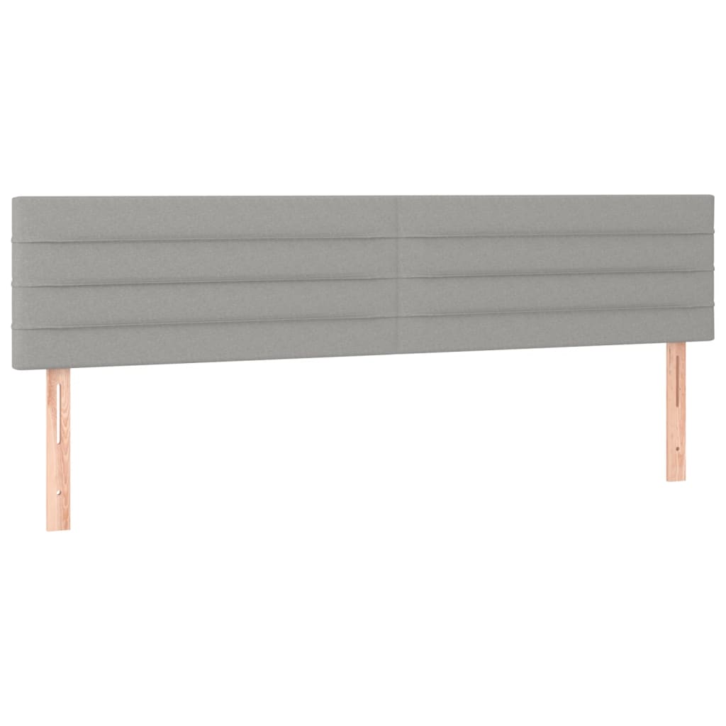 vidaXL Tăblii de pat, 2 buc, gri deschis, 80x5x78/88 cm, textil
