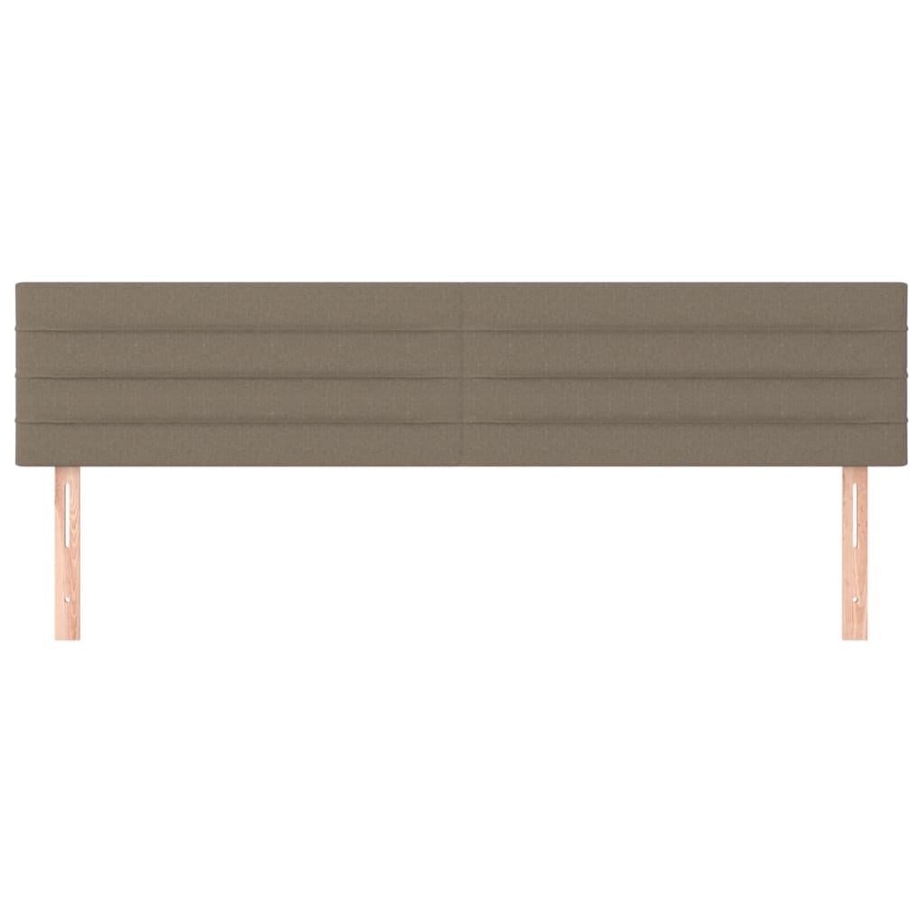 vidaXL Tăblii de pat, 2 buc, gri taupe, 80x5x78/88 cm, textil vidaXL Tăblii de pat, 2 buc, gri taupe, 80x5x78/88 cm, textil