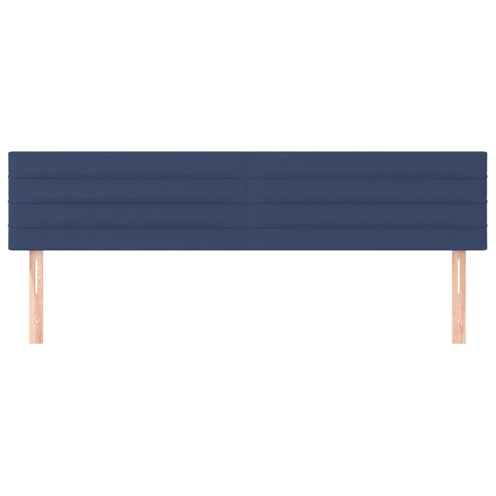 vidaXL Tăblii de pat, 2 buc, albastru, 80x5x78/88 cm, textil