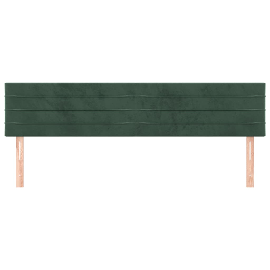 vidaXL Tăblii de pat, 2 buc, verde închis, 80x5x78/88 cm, catifea