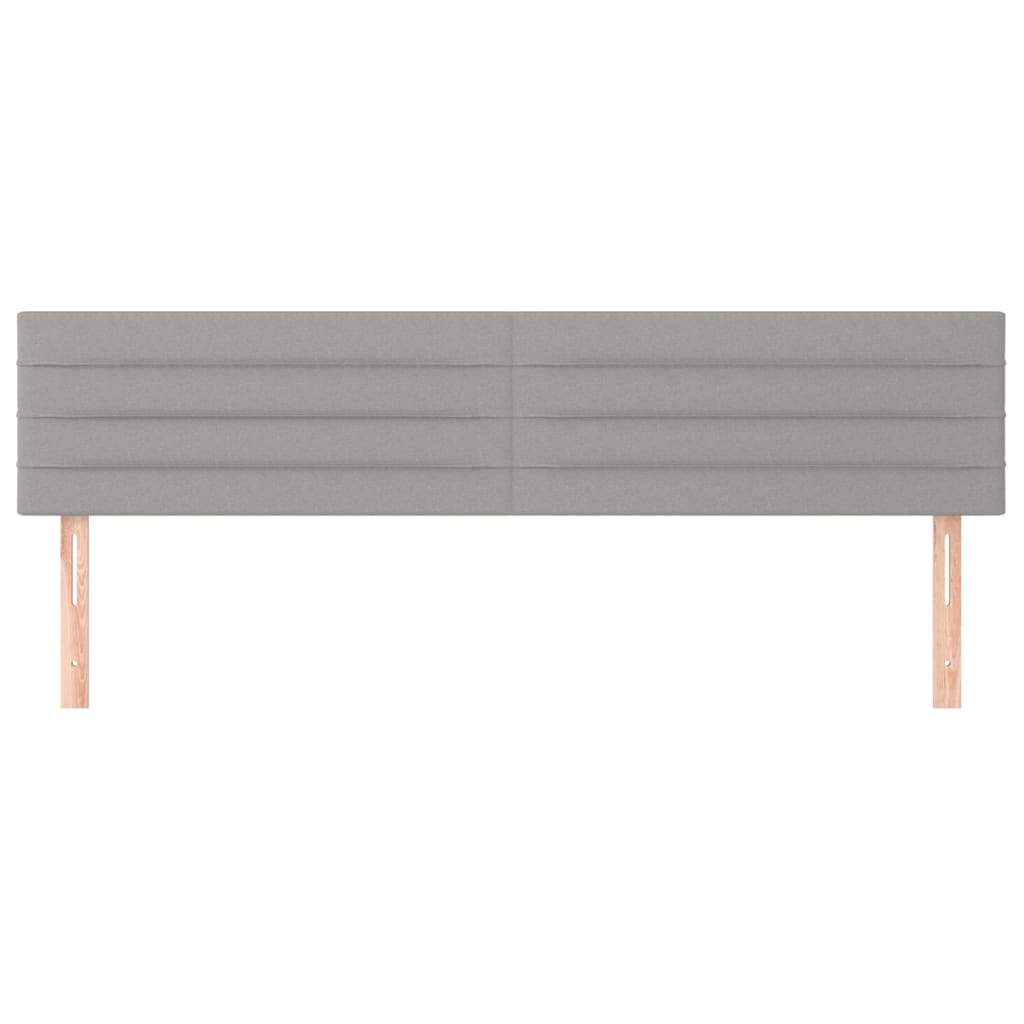 vidaXL Tăblii de pat, 2 buc, gri deschis, 90x5x78/88 cm, textil
