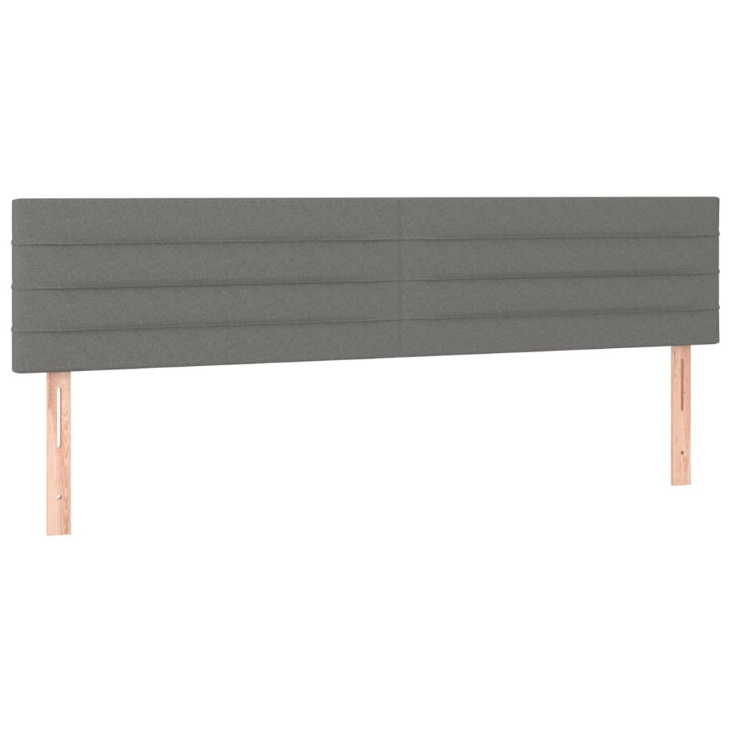 vidaXL Tăblii de pat, 2 buc, gri închis, 90x5x78/88 cm, textil vidaXL Tăblii de pat, 2 buc, gri închis, 90x5x78/88 cm, textil