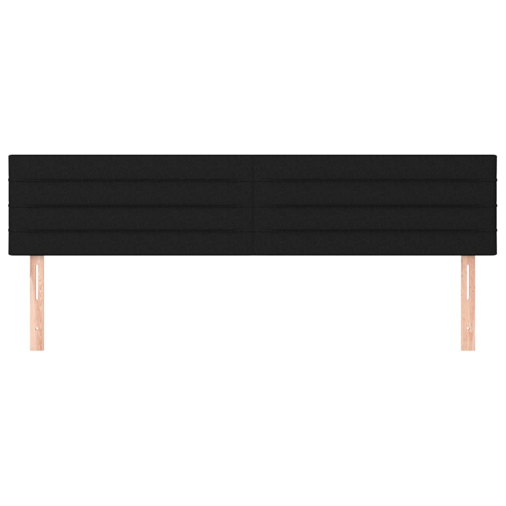 vidaXL Tăblii de pat, 2 buc, negru, 90x5x78/88 cm, textil