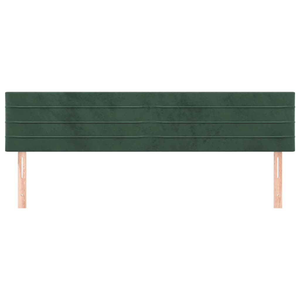 vidaXL Tăblii de pat, 2 buc, verde închis, 90x5x78/88 cm, catifea vidaXL Tăblii de pat, 2 buc, verde închis, 90x5x78/88 cm, catifea