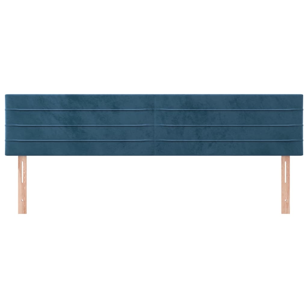 vidaXL Tăblii de pat, 2 buc, albastru închis, 90x5x78/88 cm, catifea vidaXL Tăblii de pat, 2 buc, albastru închis, 90x5x78/88 cm, catifea