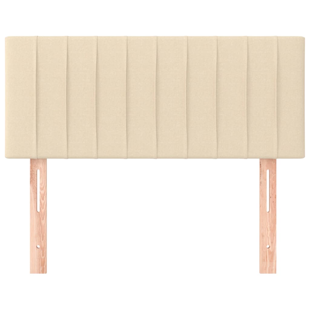 vidaXL Tăblie de pat, crem, 80x5x78/88 cm, textil