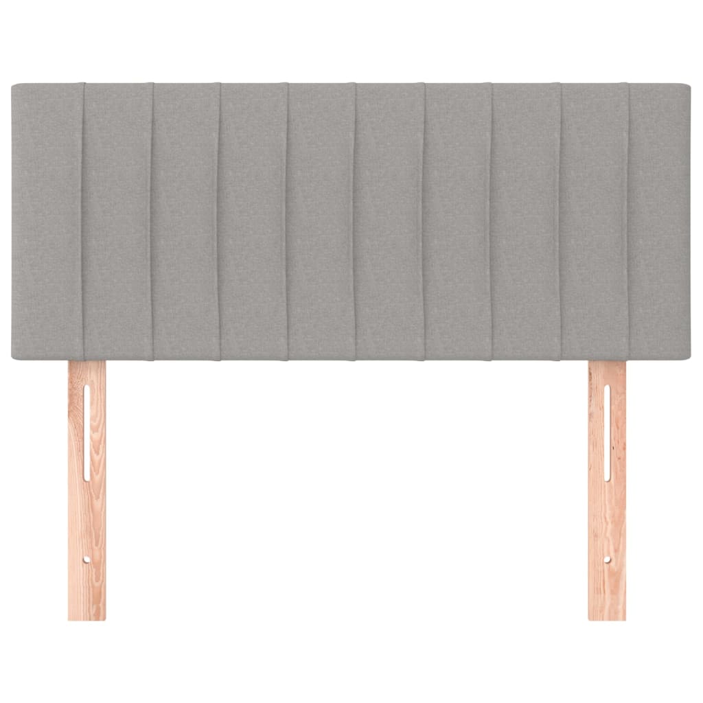 vidaXL Tăblie de pat, gri deschis, 90x5x78/88 cm, textil