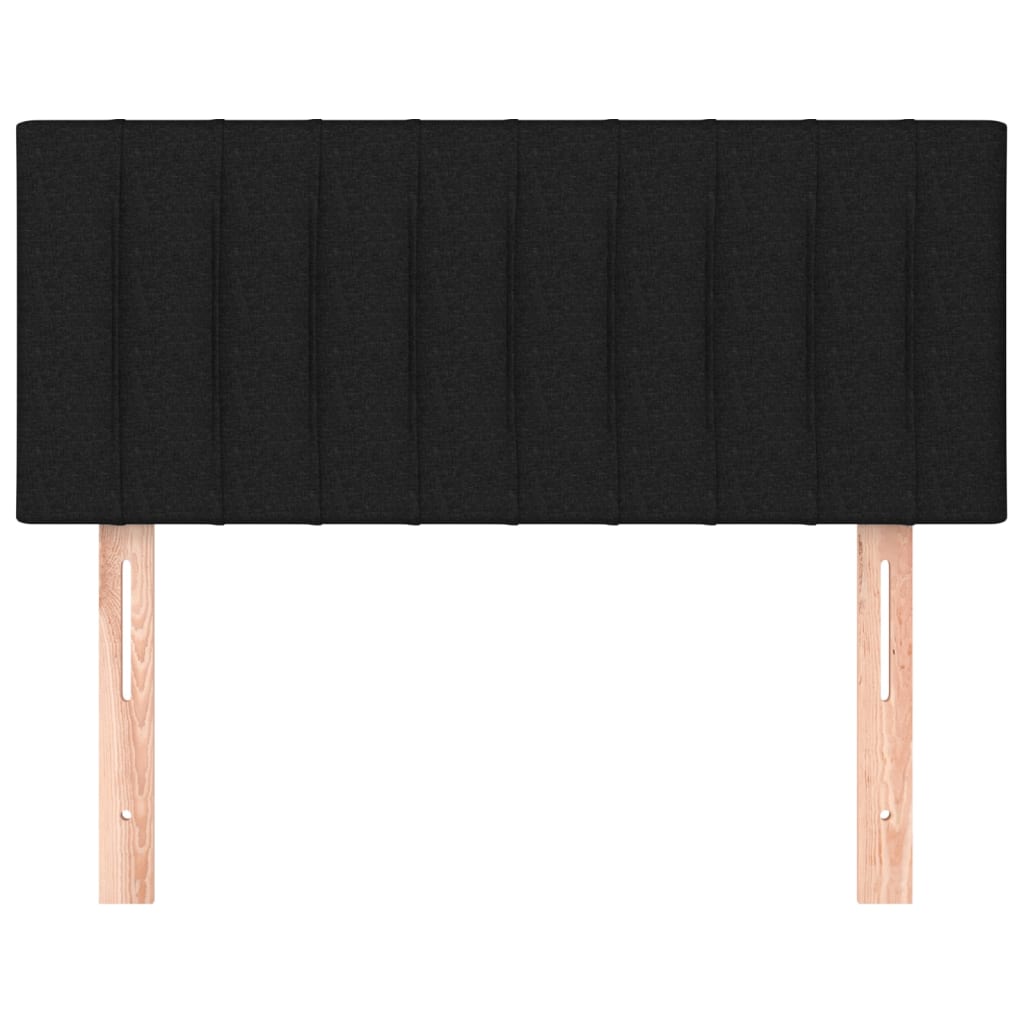 vidaXL Tăblie de pat, negru, 90x5x78/88 cm, textil