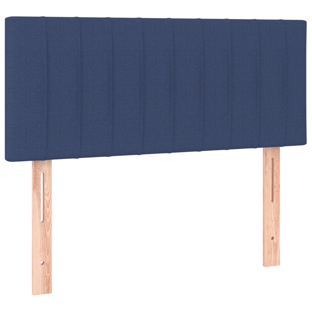 vidaXL Tăblie de pat, albastru, 90x5x78/88 cm, textil