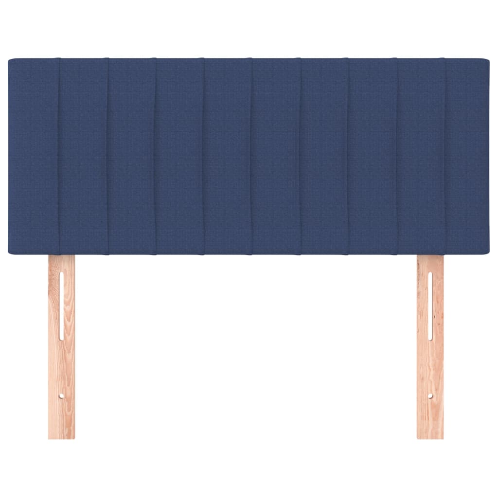 vidaXL Tăblie de pat, albastru, 90x5x78/88 cm, textil