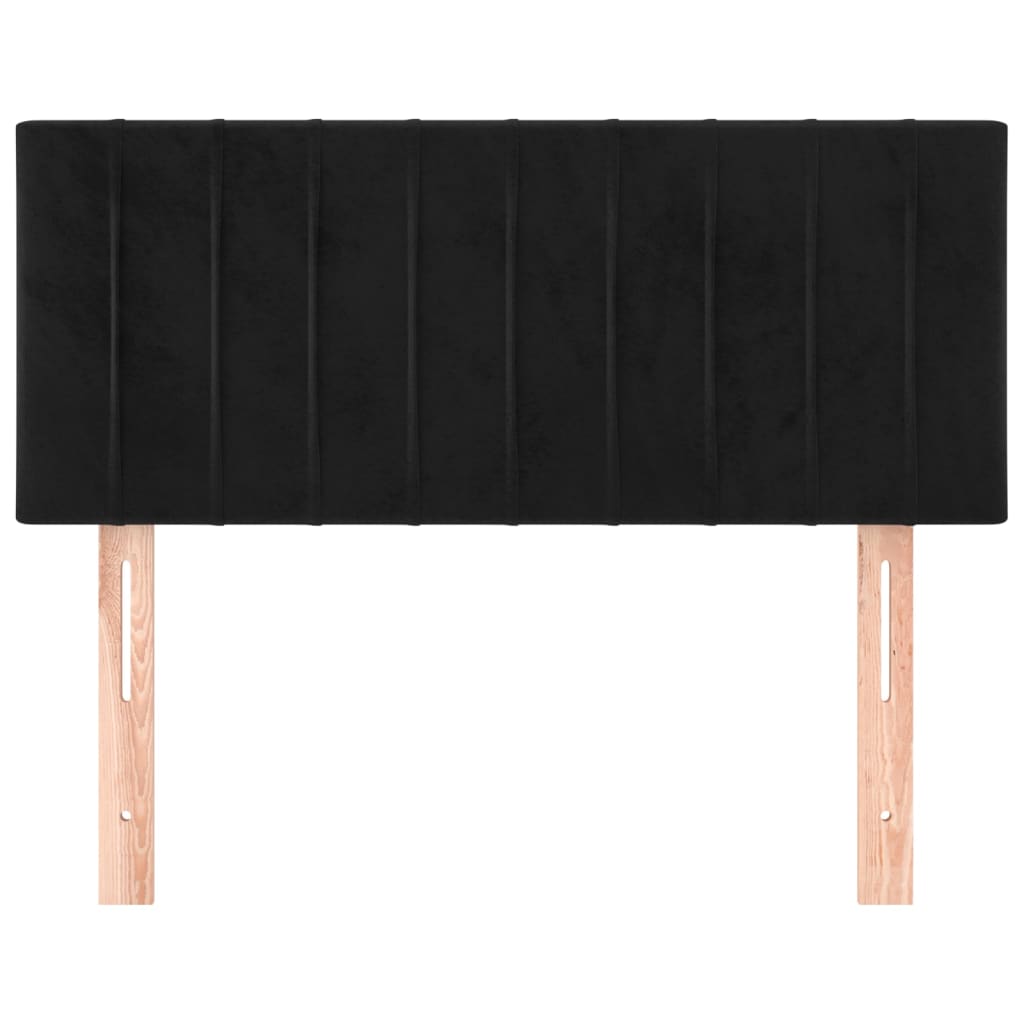 vidaXL Tăblie de pat, negru, 90x5x78/88 cm, catifea
