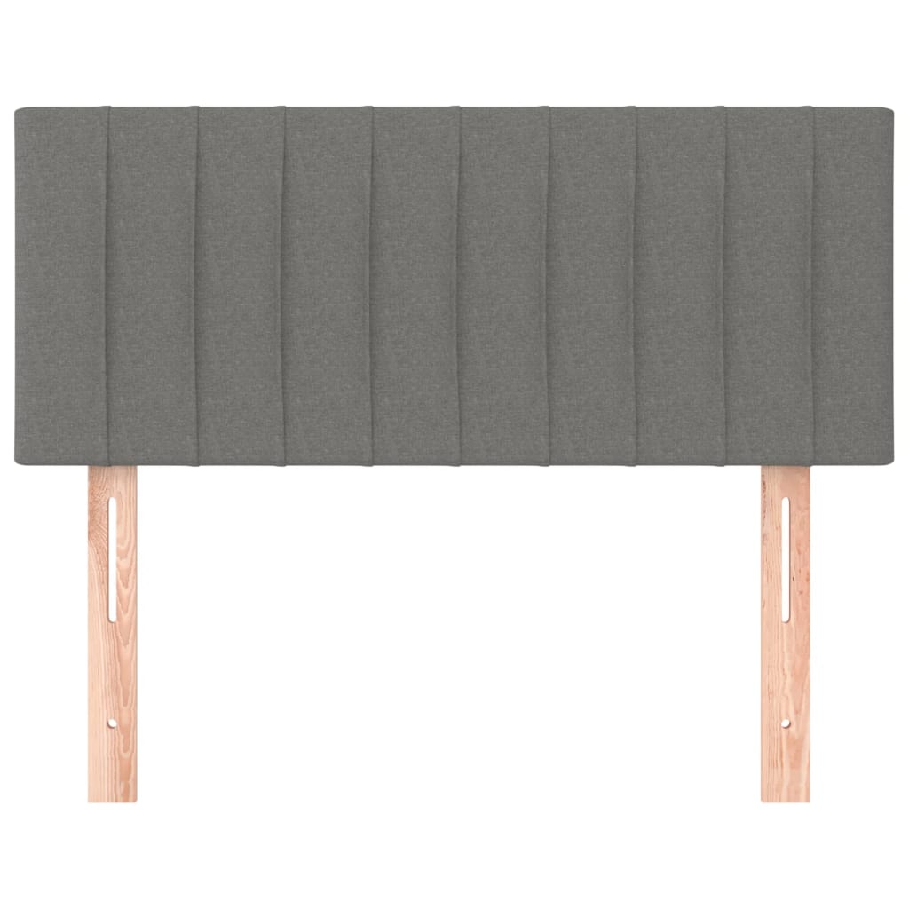 vidaXL Tăblie de pat, gri închis, 100x5x78/88 cm, textil