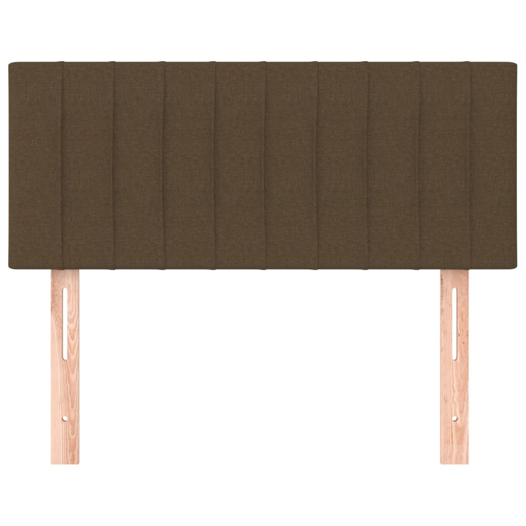 vidaXL Tăblie de pat, maro închis, 100x5x78/88 cm, textil vidaXL Tăblie de pat, maro închis, 100x5x78/88 cm, textil