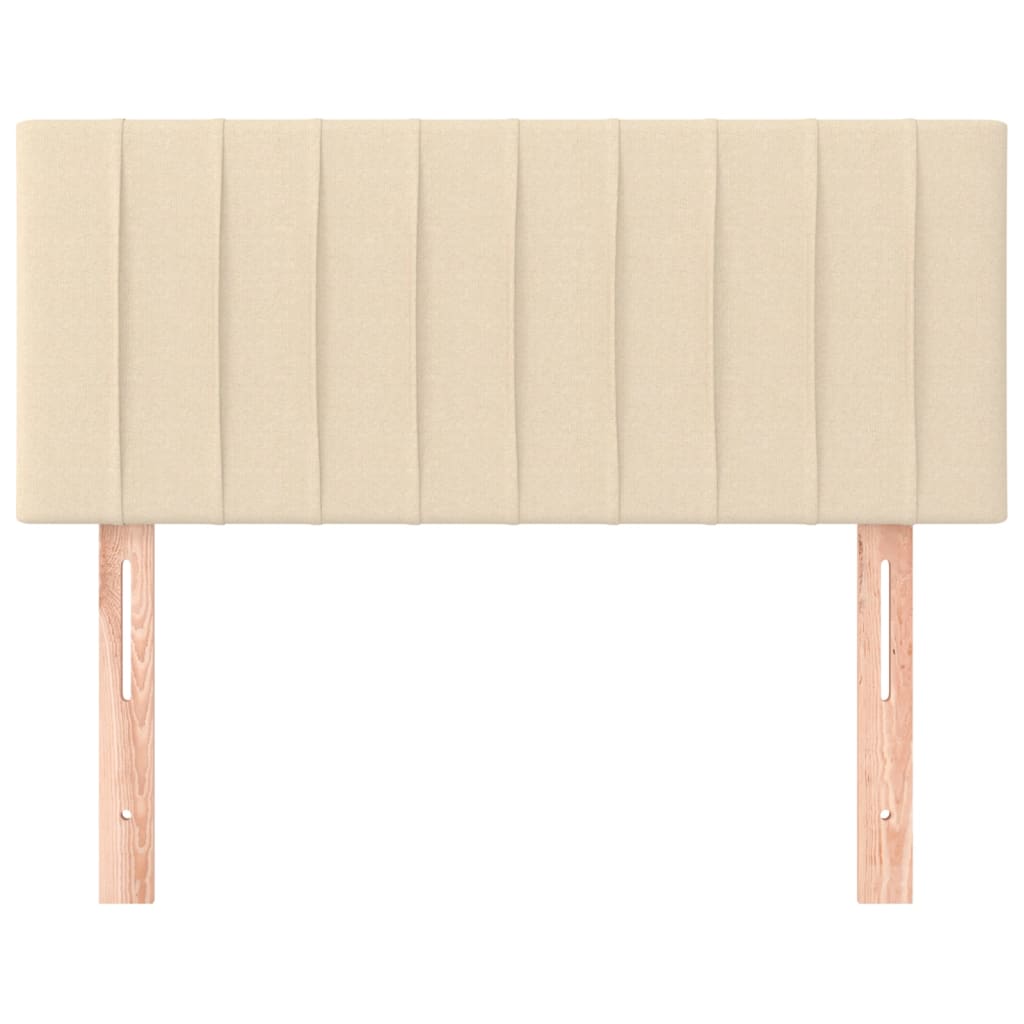 vidaXL Tăblie de pat, crem, 100x5x78/88 cm, textil