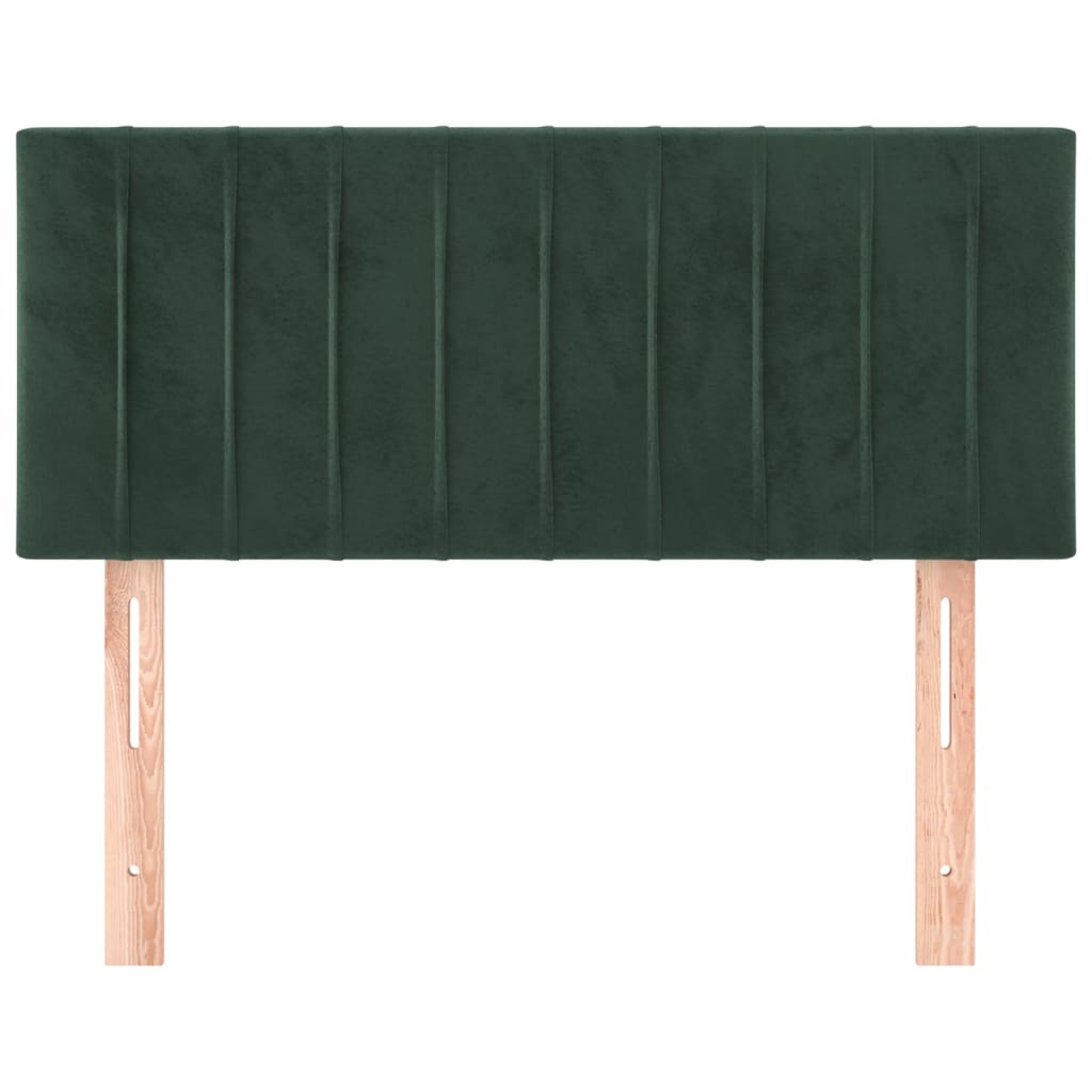 vidaXL Tăblie de pat, verde închis, 100x5x78/88 cm, catifea vidaXL Tăblie de pat, verde închis, 100x5x78/88 cm, catifea