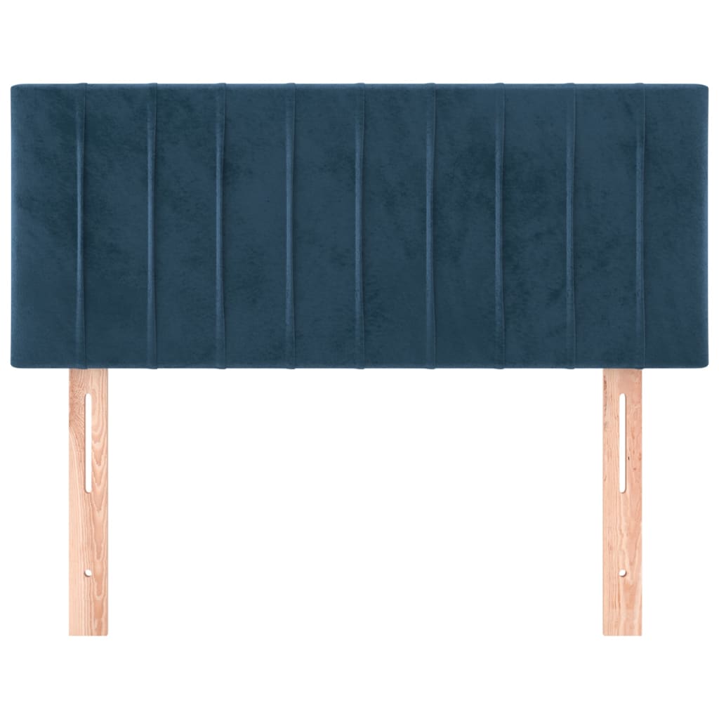 vidaXL Tăblie de pat, albastru închis, 100x5x78/88 cm, catifea vidaXL Tăblie de pat, albastru închis, 100x5x78/88 cm, catifea